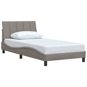 Rám postele bez matrace Hanko taupe 100 x 200 cm textil - obrázek 3