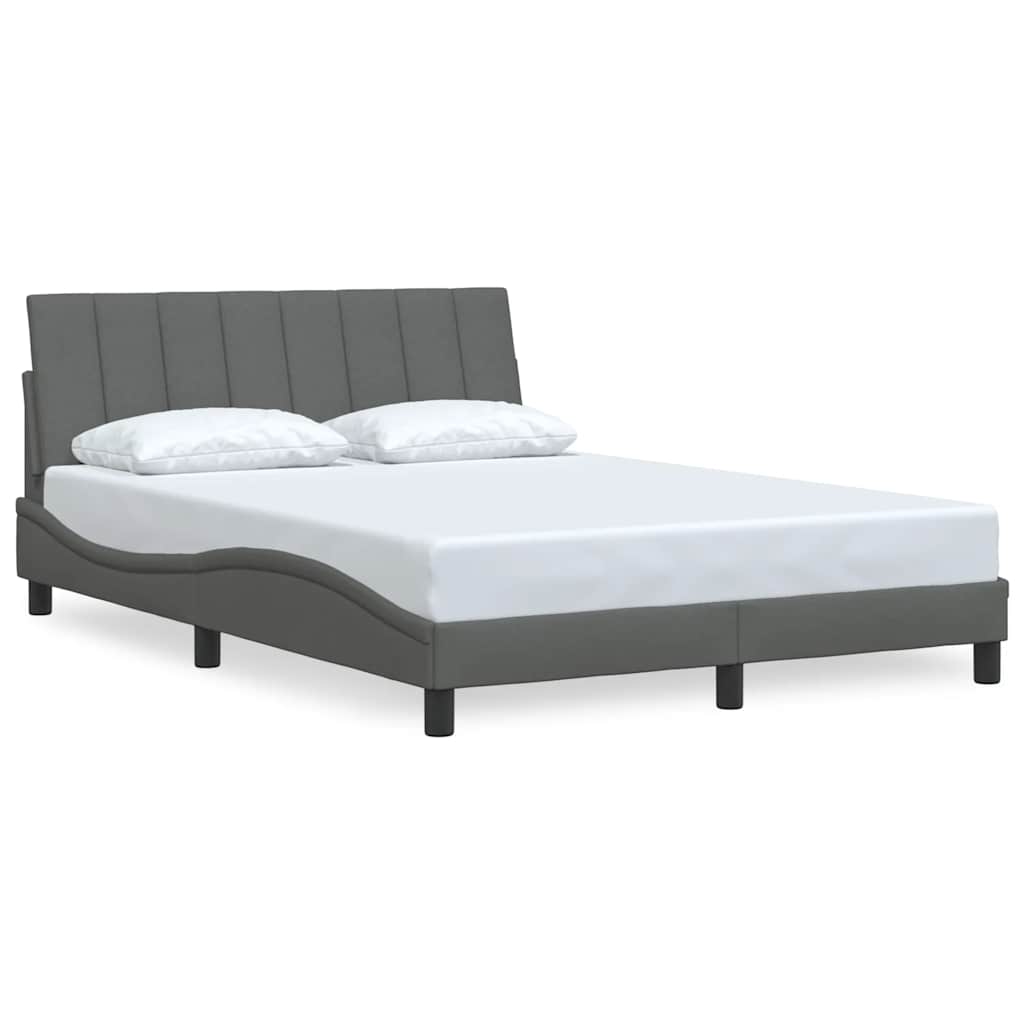 vidaXL Bedframe zonder matras "Hanko" 120x200 cm stof donkergrijs grijs, foto 3