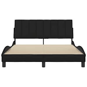 Rám postele bez matrace Hanko černý 120 x 200 cm textil - obrázek 4