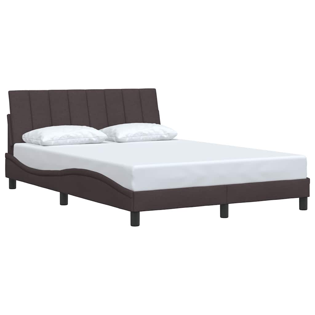 vidaXL Bedframe zonder matras "Hanko" 120x200 cm stof donkerbruin bruin, foto 2