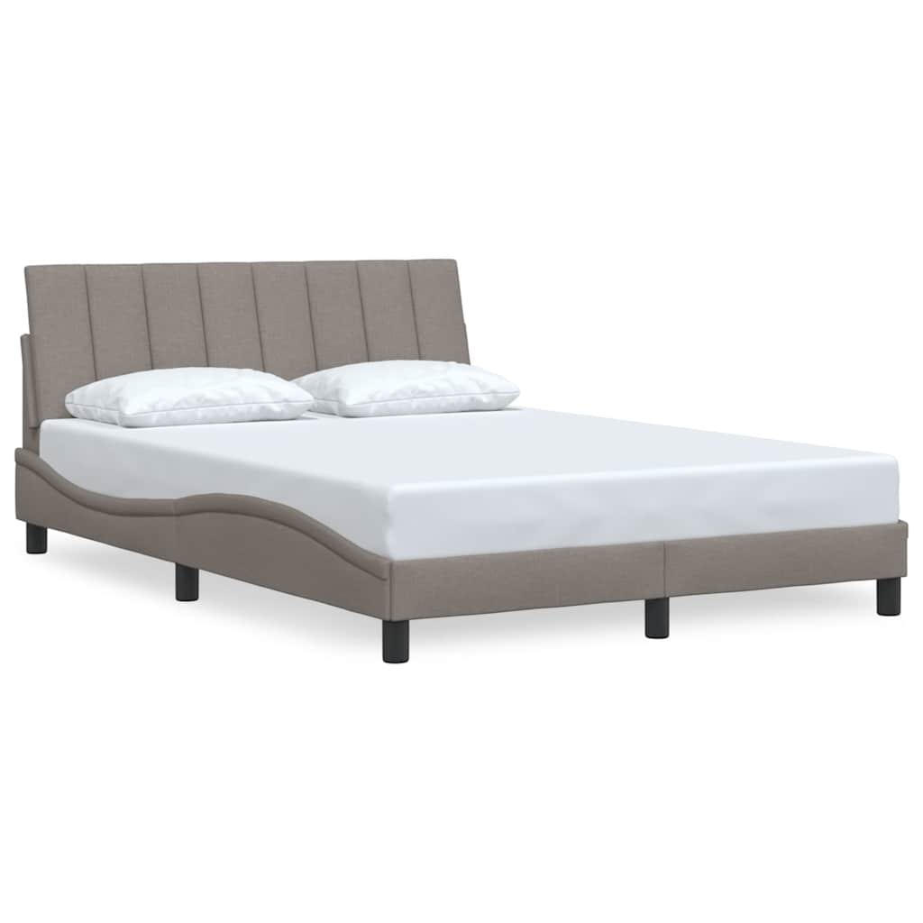 vidaXL Rám postele bez matrace Hanko taupe 120 x 200 cm textil