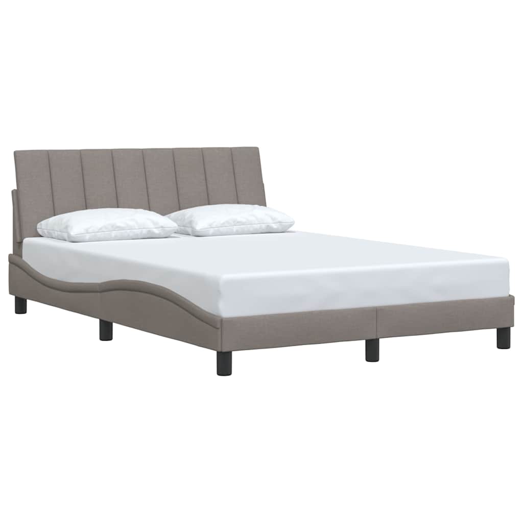 vidaXL Bedframe zonder matras "Hanko" 120x200 cm stof taupe, foto 2