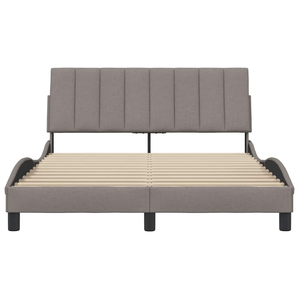vidaXL Bedframe zonder matras "Hanko" 120x200 cm stof taupe, foto 4