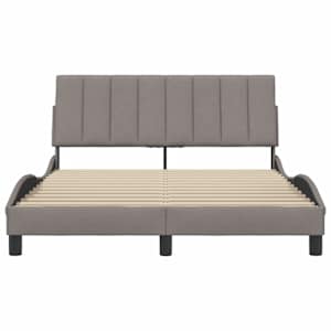 Rám postele bez matrace Hanko taupe 120 x 200 cm textil - obrázek 4