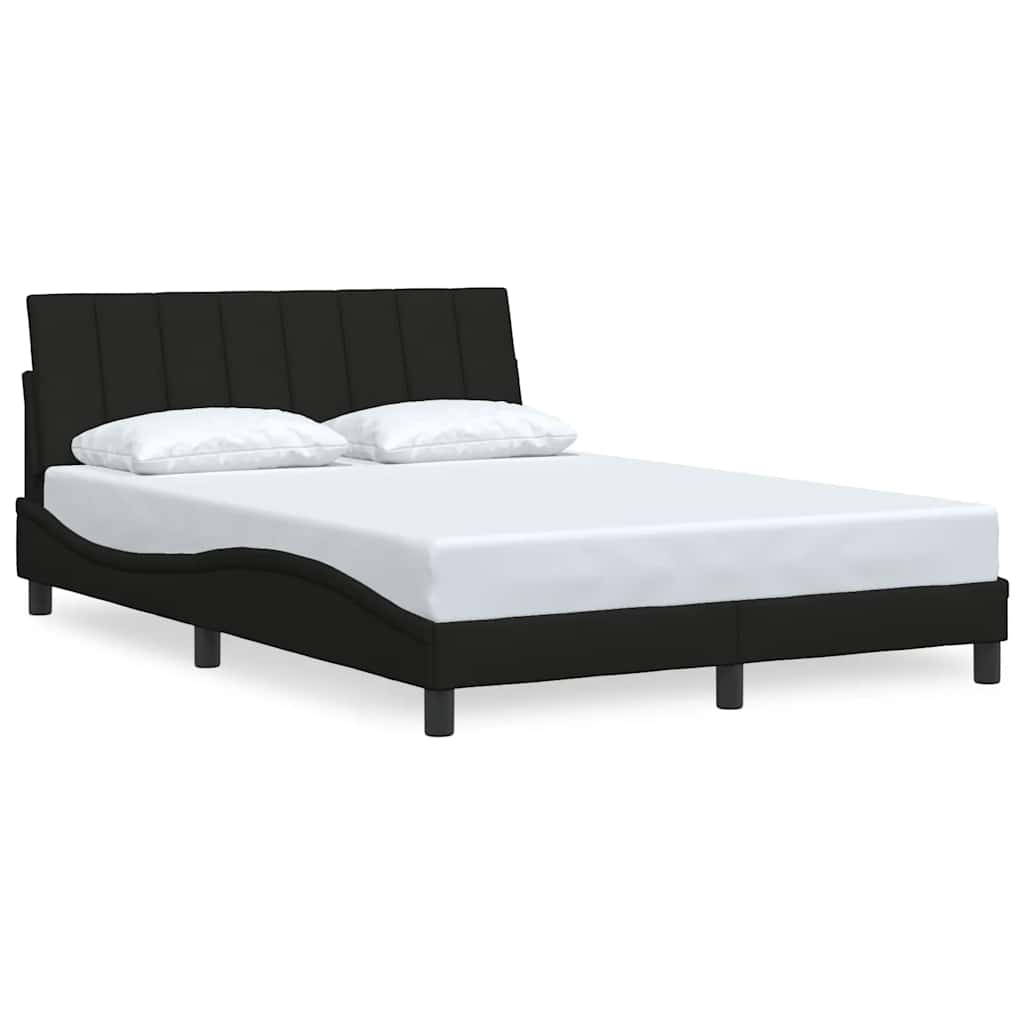 vidaXL Rám postele bez matrace černý 140 x 190 cm textil