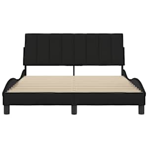 Rám postele bez matrace Hanko černý 140 x 190 cm textil - obrázek 4