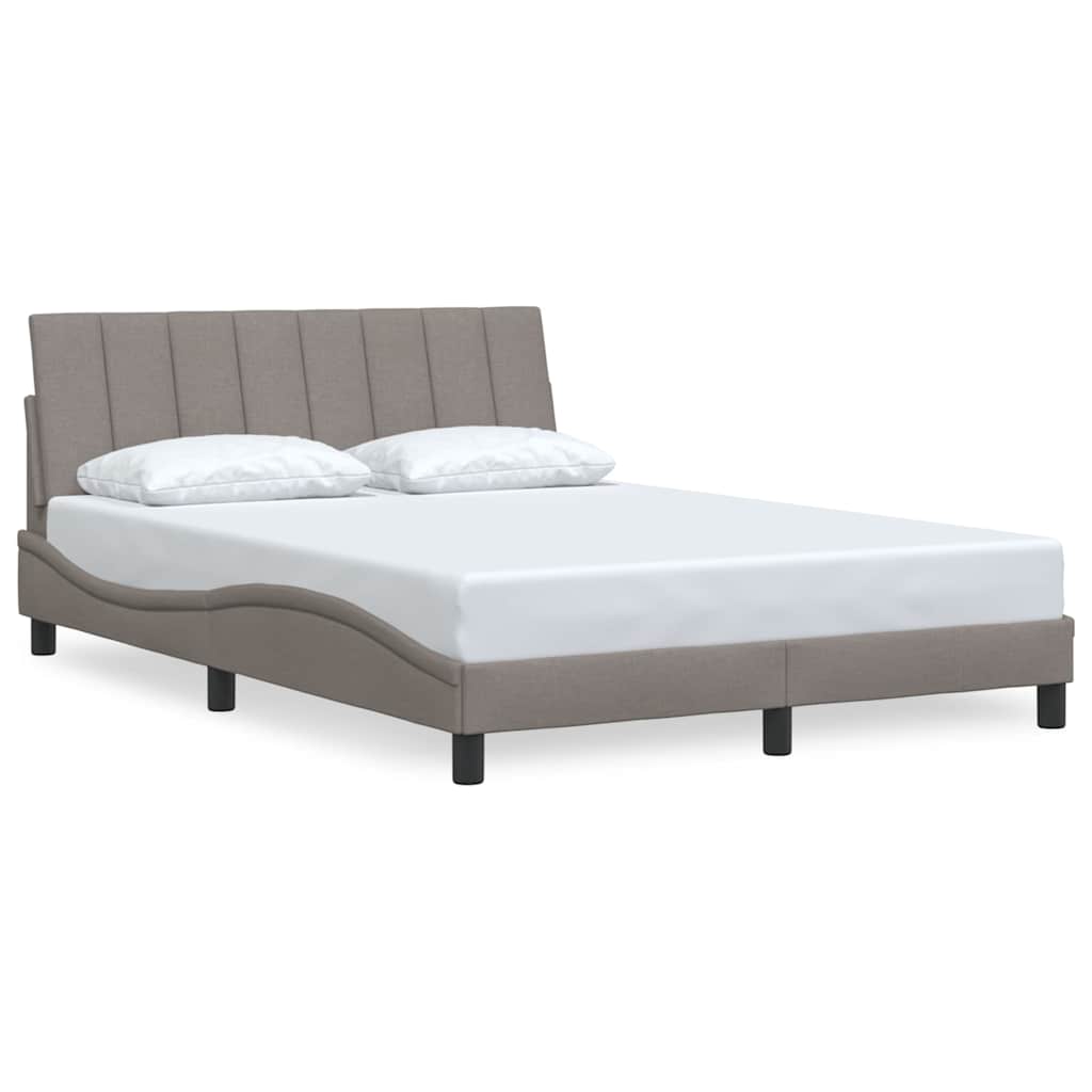 vidaXL Bedframe zonder matras "Hanko" stof taupe 140x190 cm, foto 3