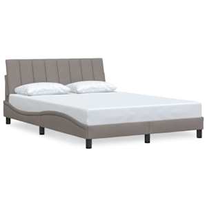 Rám postele bez matrace Hanko taupe 140 x 190 cm textil - obrázek 2