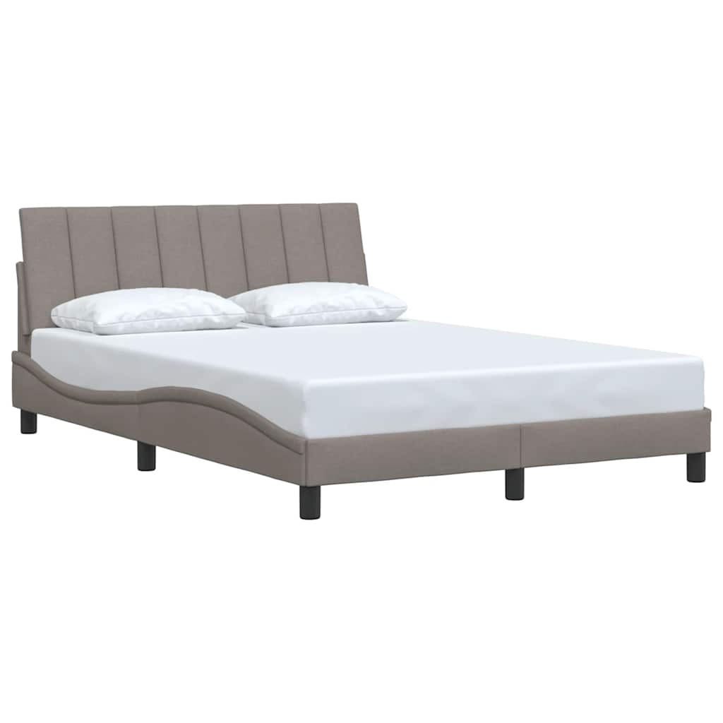 vidaXL Bedframe zonder matras "Hanko" stof taupe 140x190 cm, foto 2