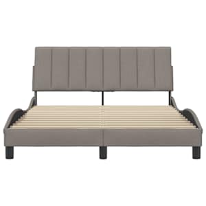Rám postele bez matrace Hanko taupe 140 x 190 cm textil - obrázek 4