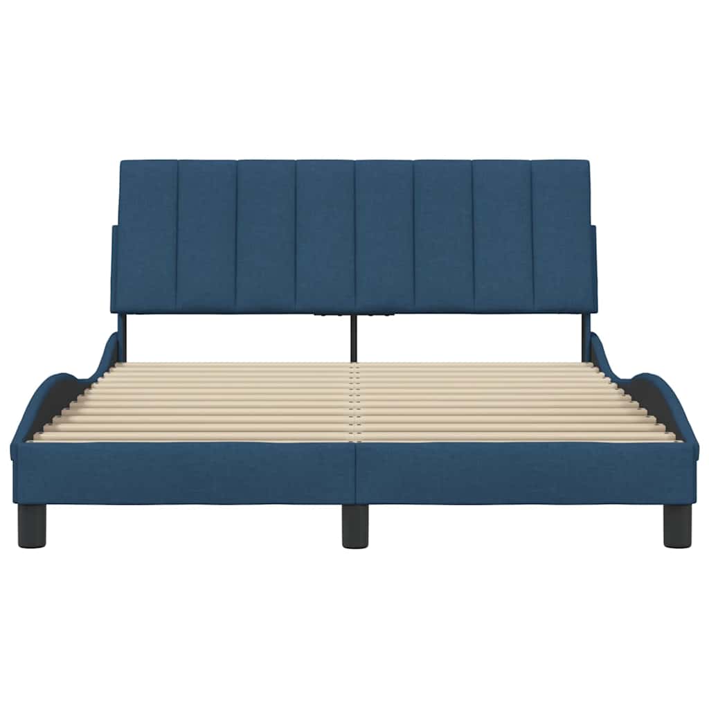 vidaXL Bedframe zonder matras "Hanko" stof blauw 140x190 cm, foto 4