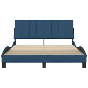 Rám postele bez matrace Hanko modrý 140 x 190 cm textil - obrázek 4