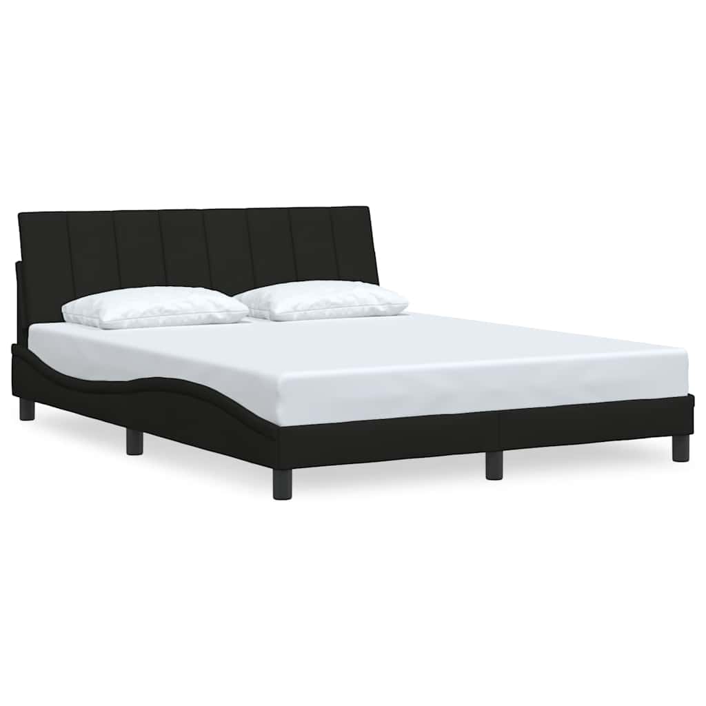 vidaXL Bedframe zonder matras "Hanko" stof zwart 160x200 cm, foto 3