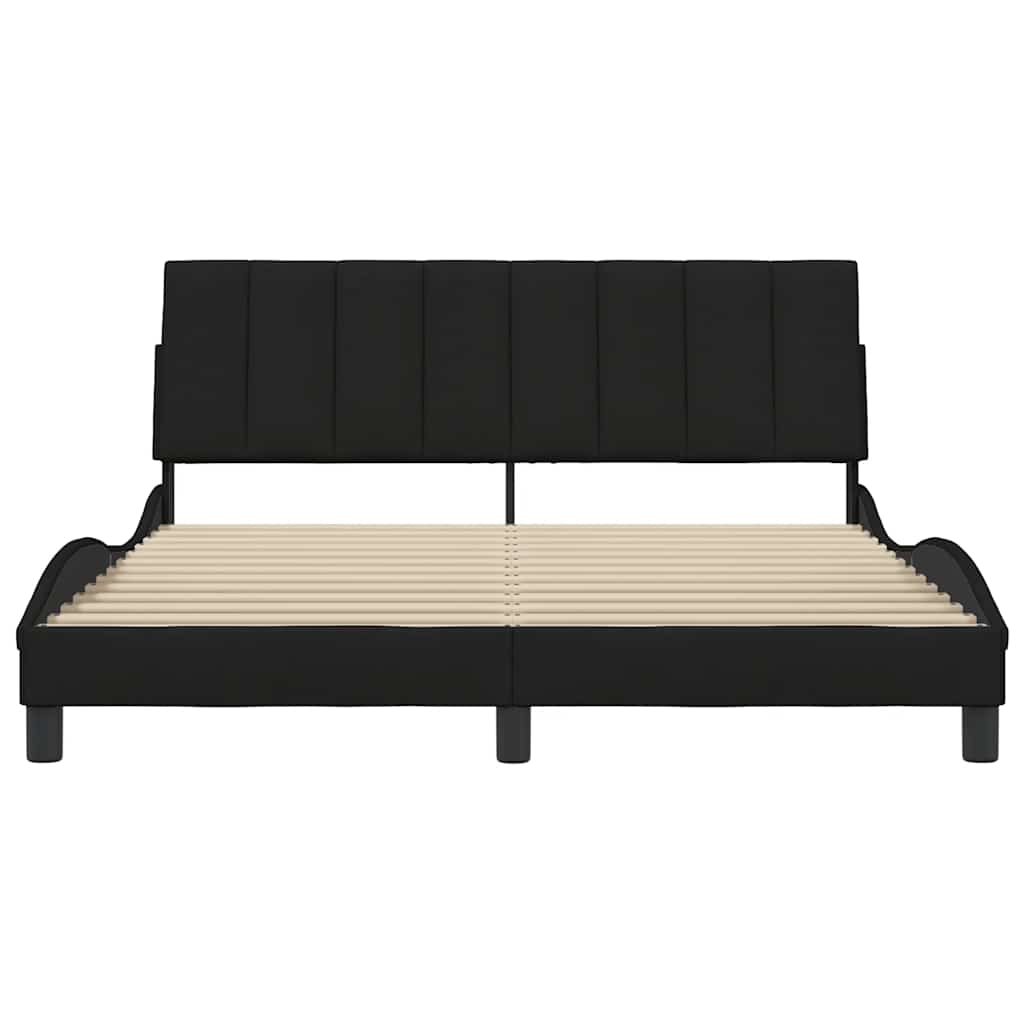 vidaXL Bedframe zonder matras "Hanko" stof zwart 160x200 cm, foto 4