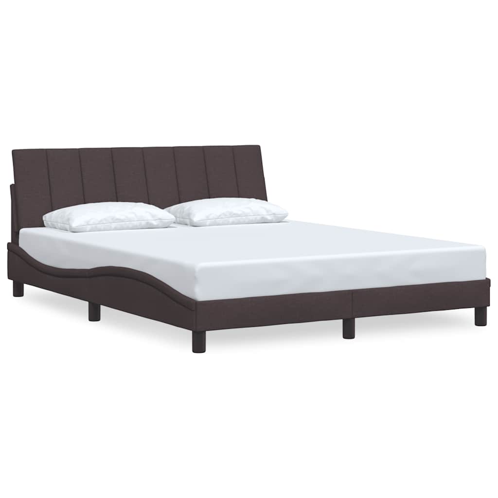 vidaXL Bedframe zonder matras "Hanko" stof donkerbruin 160x200 cm bruin, foto 3