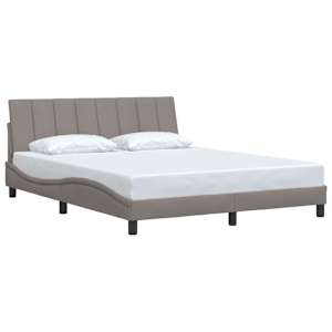Rám postele bez matrace Hanko taupe 160 x 200 cm textil - obrázek 3