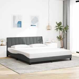 Posteljni okvir brez vzmetnice Hanko temno siv 180x200 cm tkanina