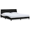 vidaXL voodiraam ilma madratsita Hanko, must, 180x200 cm, kangas