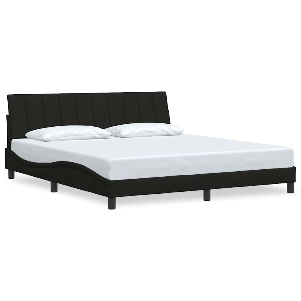 vidaXL Rám postele bez matrace černý 180 x 200 cm textil
