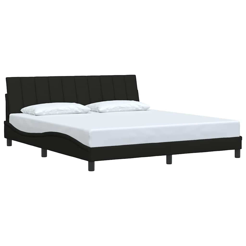 vidaXL Bedframe zonder matras "Hanko" stof zwart 180x200 cm, foto 2