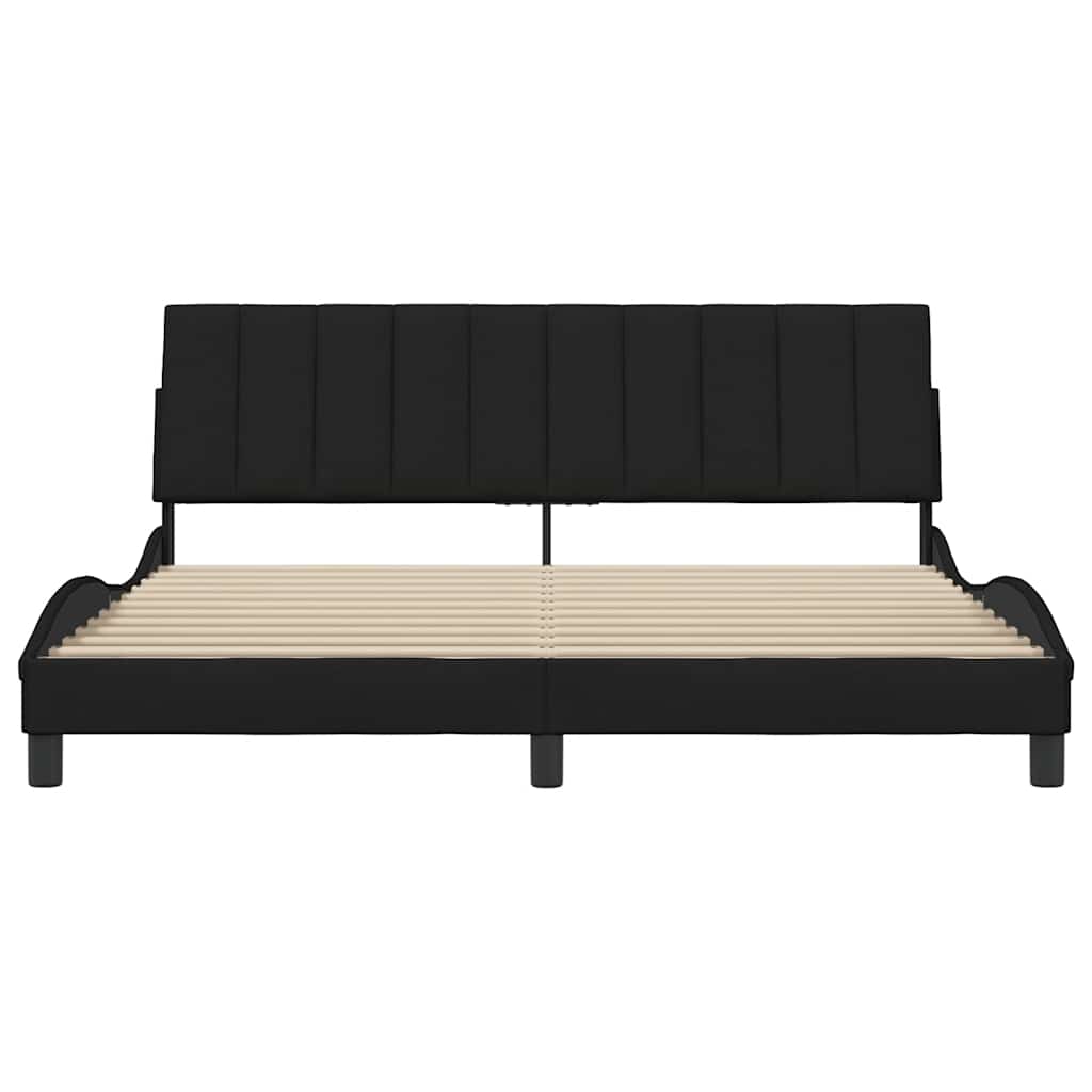 vidaXL Bedframe zonder matras "Hanko" stof zwart 180x200 cm, foto 4