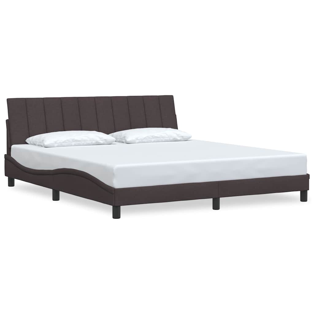 vidaXL Bedframe zonder matras "Hanko" stof donkerbruin 180x200 cm bruin, foto 3