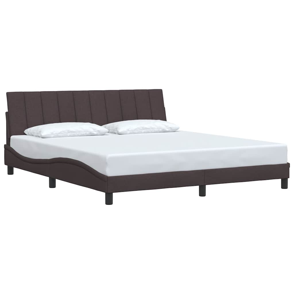 vidaXL Bedframe zonder matras "Hanko" stof donkerbruin 180x200 cm bruin, foto 2