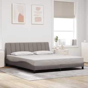 Rám postele bez matrace Hanko taupe 180 x 200 cm textil - obrázek 1