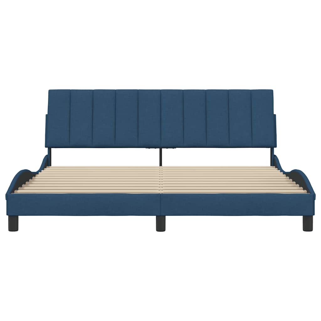 vidaXL Bedframe zonder matras "Hanko" stof blauw 180x200 cm, foto 4