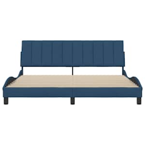 Rám postele bez matrace Hanko modrý 180 x 200 cm textil - obrázek 4