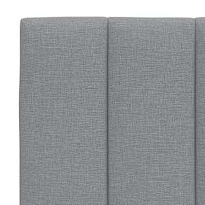 Rám postele bez matrace Hanko světle šedý 200 x 200 cm textil - obrázek 11