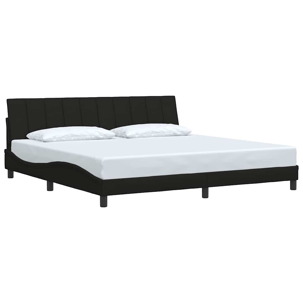 vidaXL Bedframe zonder matras "Hanko" stof zwart 200x200 cm, foto 2