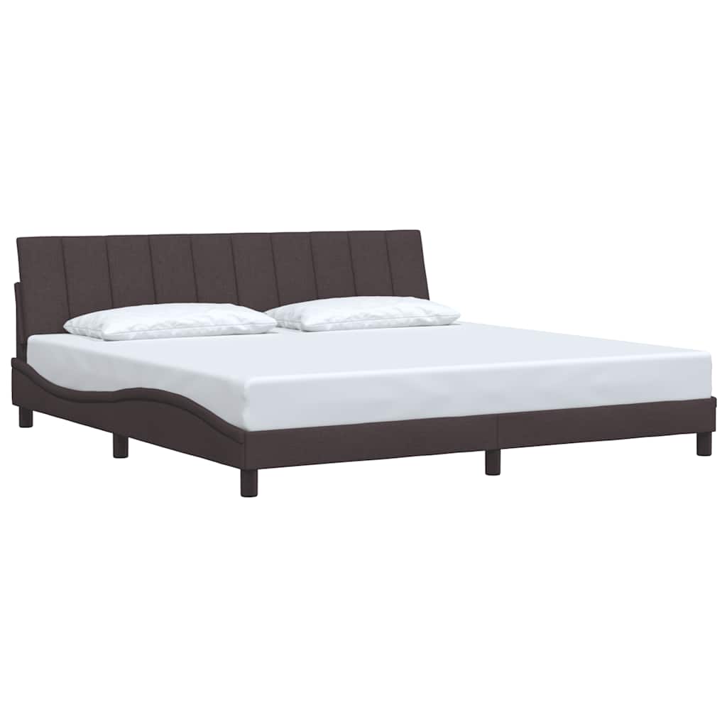 vidaXL Bedframe zonder matras "Hanko" stof donkerbruin 200x200 cm bruin, foto 2