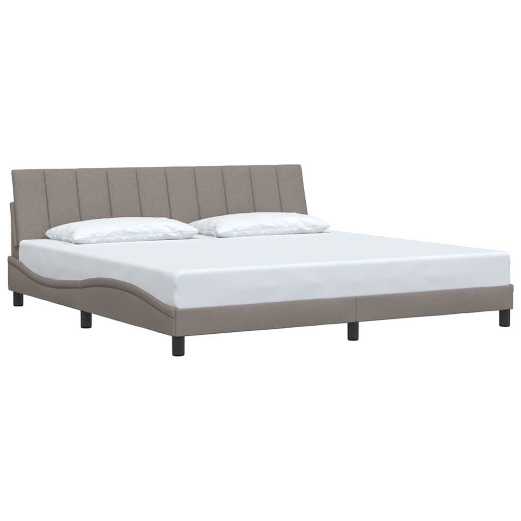 vidaXL Bedframe zonder matras "Hanko" stof taupe 200x200 cm, foto 2