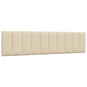 Rám postele bez matrace Hanko krémový 200 x 200 cm textil - obrázek 6