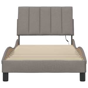 Rám postele bez matrací Hanko taupe 80x200 cm textil - obrázek 6