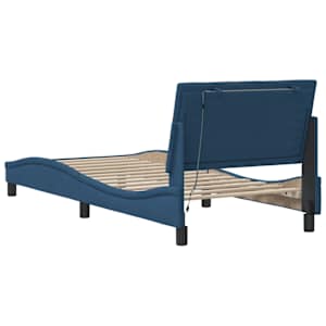 Rám postele bez matrací Hanko modrá 80x200 cm textil - obrázek 8