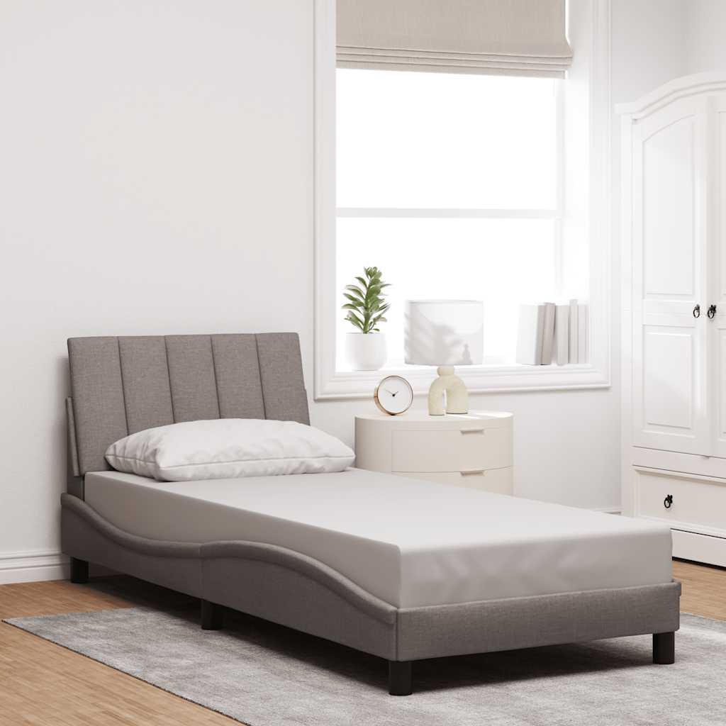 vidaXL Bedframe zonder matras "Hanko" 90x190 cm stof taupe, foto 2