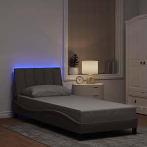 Posteljni okvir brez vzmetnice Hanko Taupe 90x200cm Tkanina