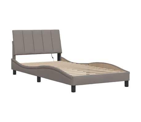 vidaXL Bettgestell ohne Matratze "Hanko" Taupe 100x200 cm Stoff