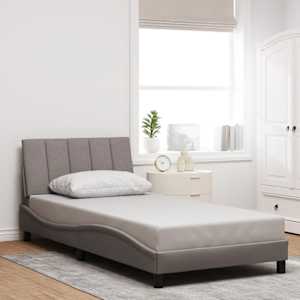 Rám postele bez matrace Hanko taupe 100 x 200 cm textil - obrázek 4