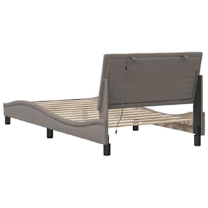 Rám postele bez matrace Hanko taupe 100 x 200 cm textil - obrázek 8