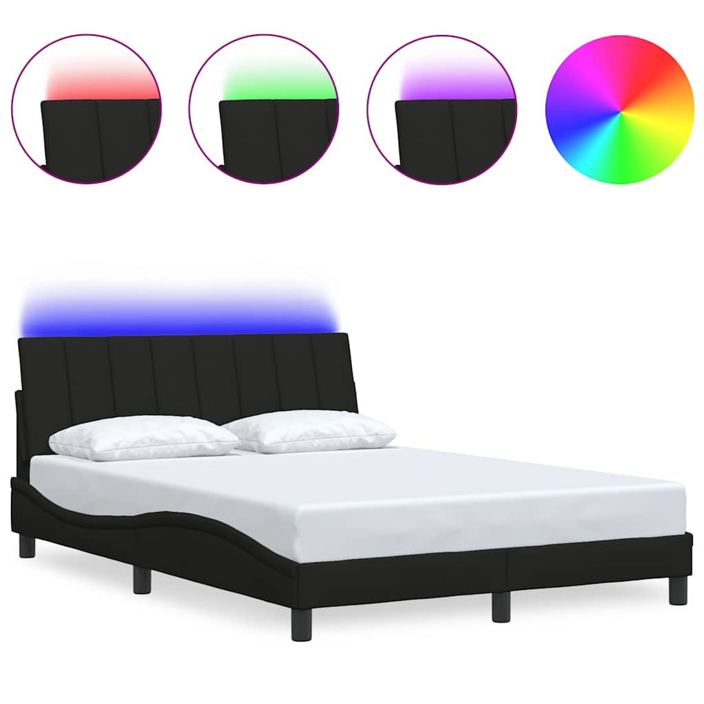vidaXL Bedframe zonder matras "Hanko" 120x200 cm stof zwart, foto 3