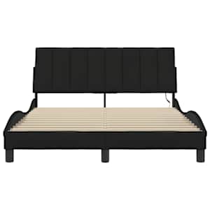 Rám postele bez matrace Hanko černý 120 x 200 cm textil - obrázek 6