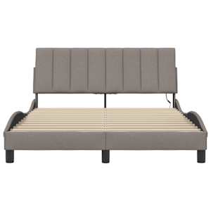 Rám postele bez matrace Hanko taupe 120 x 200 cm textil - obrázek 6