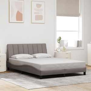 Rám postele bez matrace Hanko taupe 120 x 200 cm textil - obrázek 1