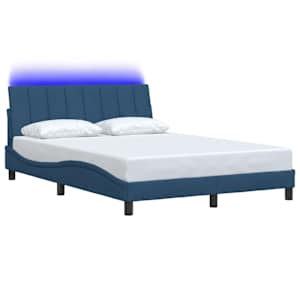 Rám postele bez matrace Hanko krémový 120 x 200 cm textil - obrázek 3
