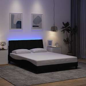 Rám postele bez matrace Hanko černý 140 x 190 cm textil - obrázek 4