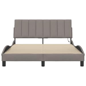 Rám postele bez matrace Hanko taupe 140 x 190 cm textil - obrázek 6