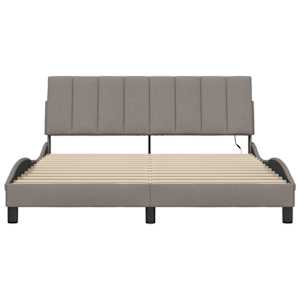 Rám postele bez matrace Hanko taupe 160 x 200 cm textil - obrázek 6